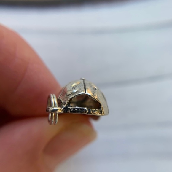 Sterling Silver Baseball Cap Charm - Picture 4 of 6